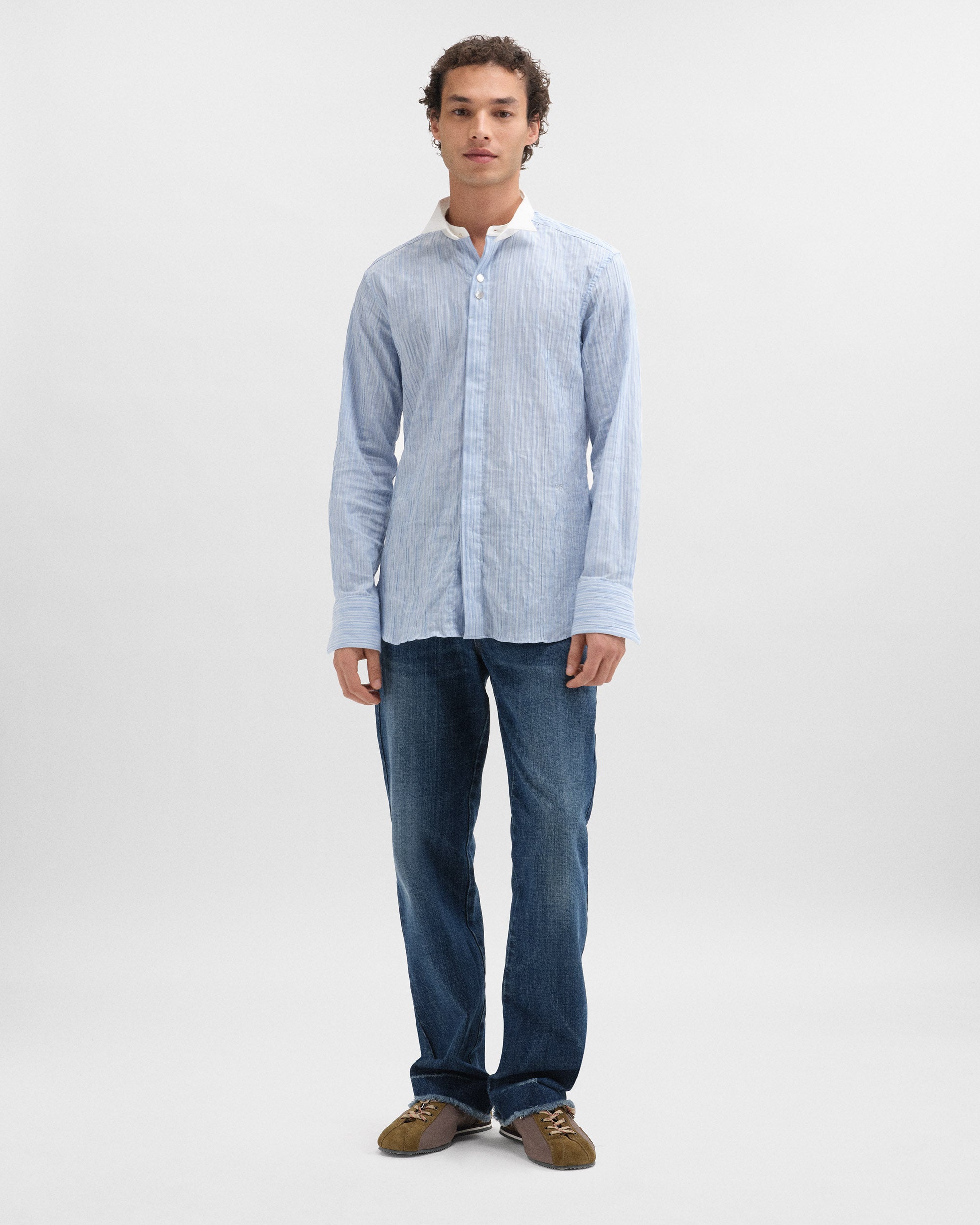 Tone Dress Shirt Blue