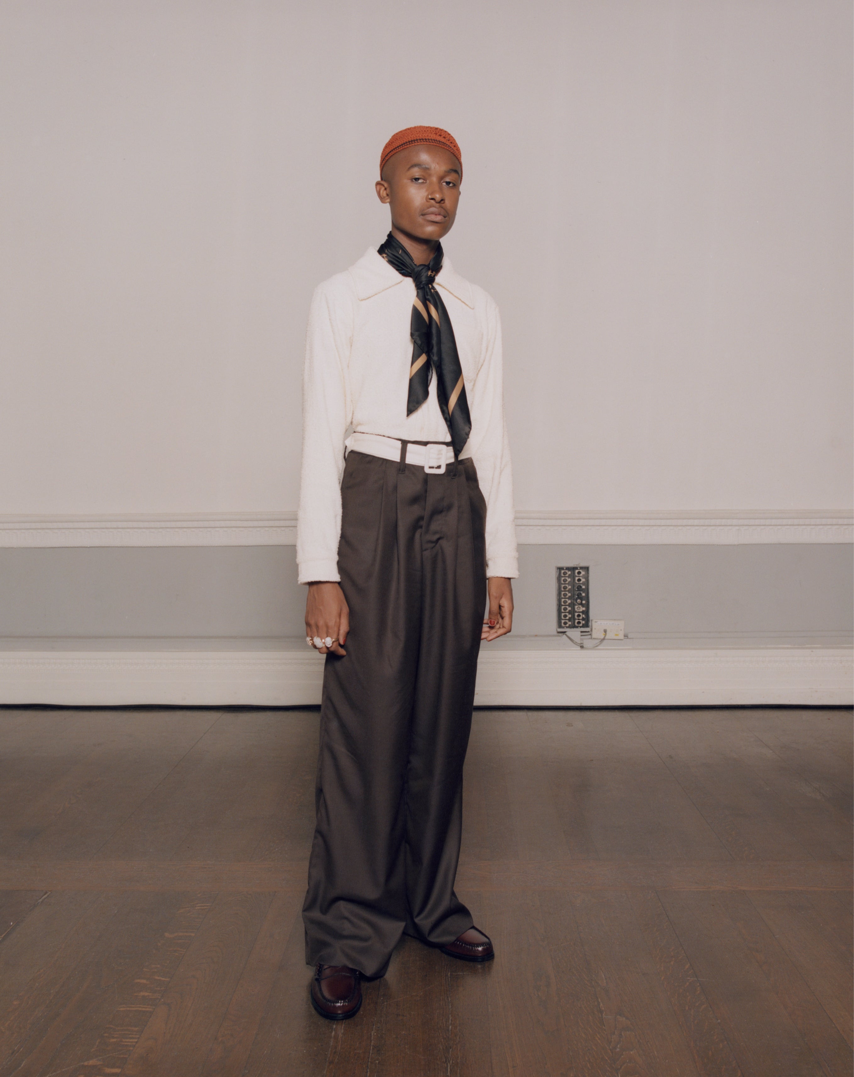 パンツ WALESBONNER 22ss MALINKE PLEATED TROUSER WALES BONNER（ウェールズ ボナー）の「MALINKE PLEATED TROUSER