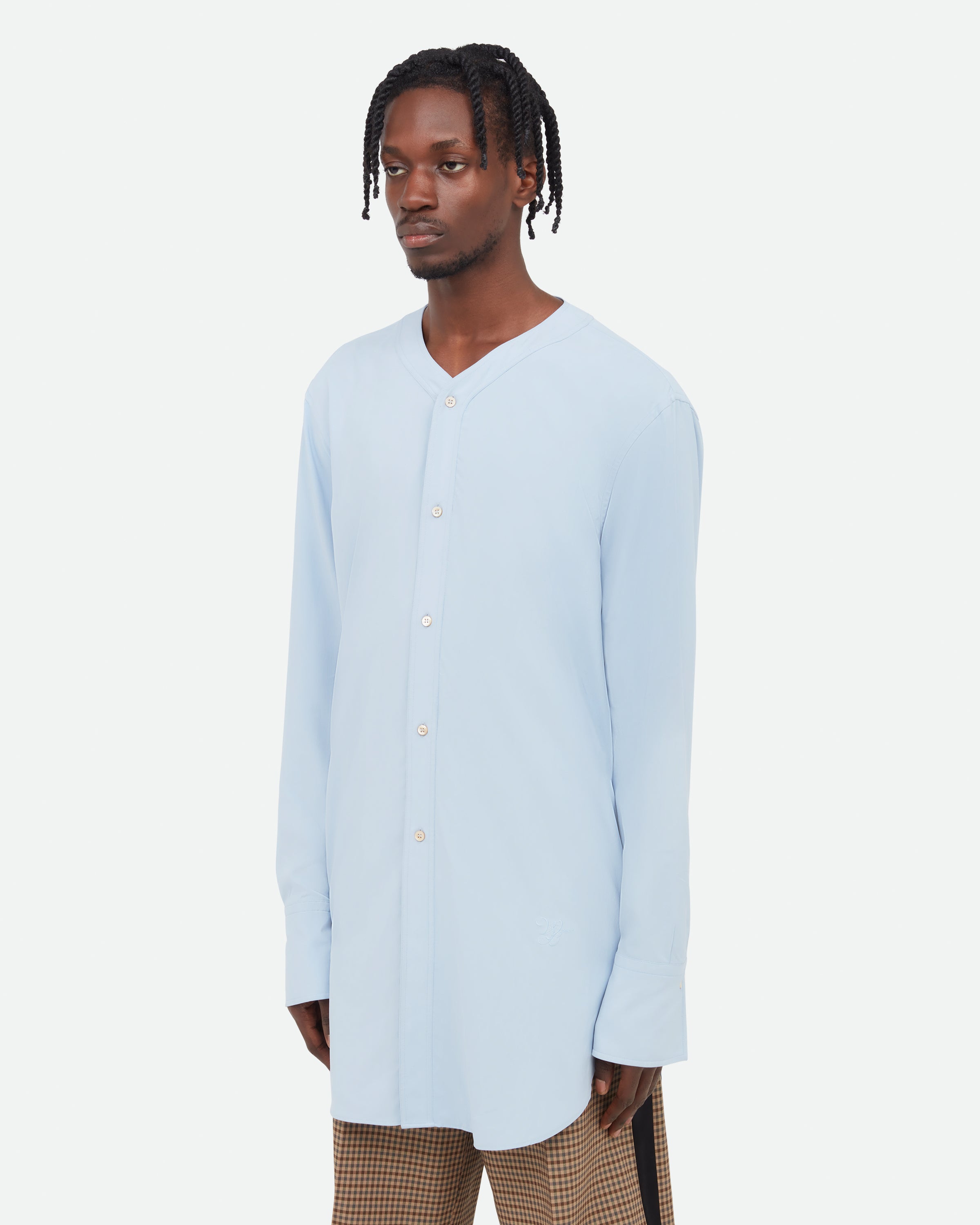 UNBIND LANDED MOCK SHIRT ライトブルー　L UNBIND】LANDED MOCK SHIRT | twoles(トゥレス)レディース | PAL