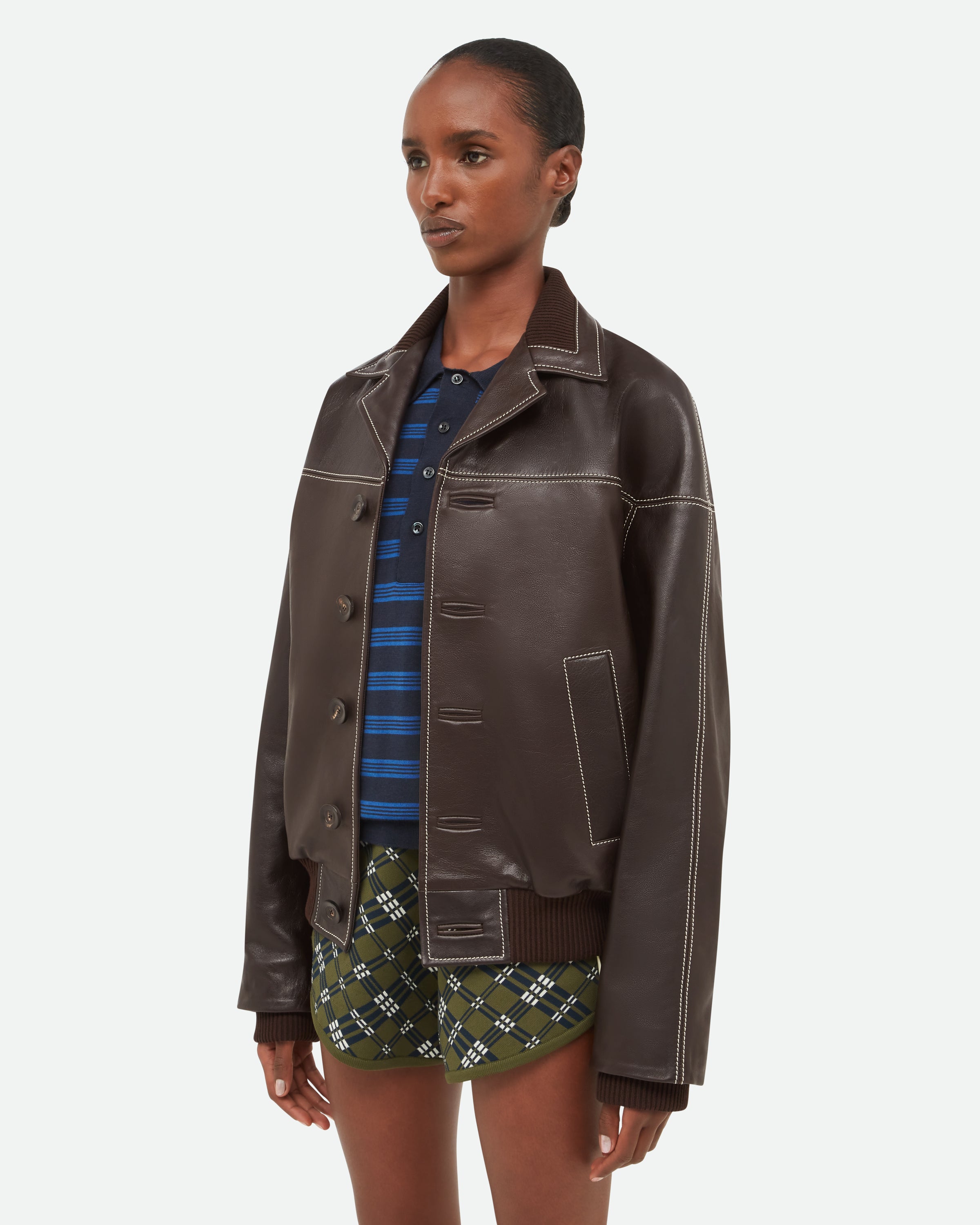 Time Leather Jacket Outerwear Wales Bonner