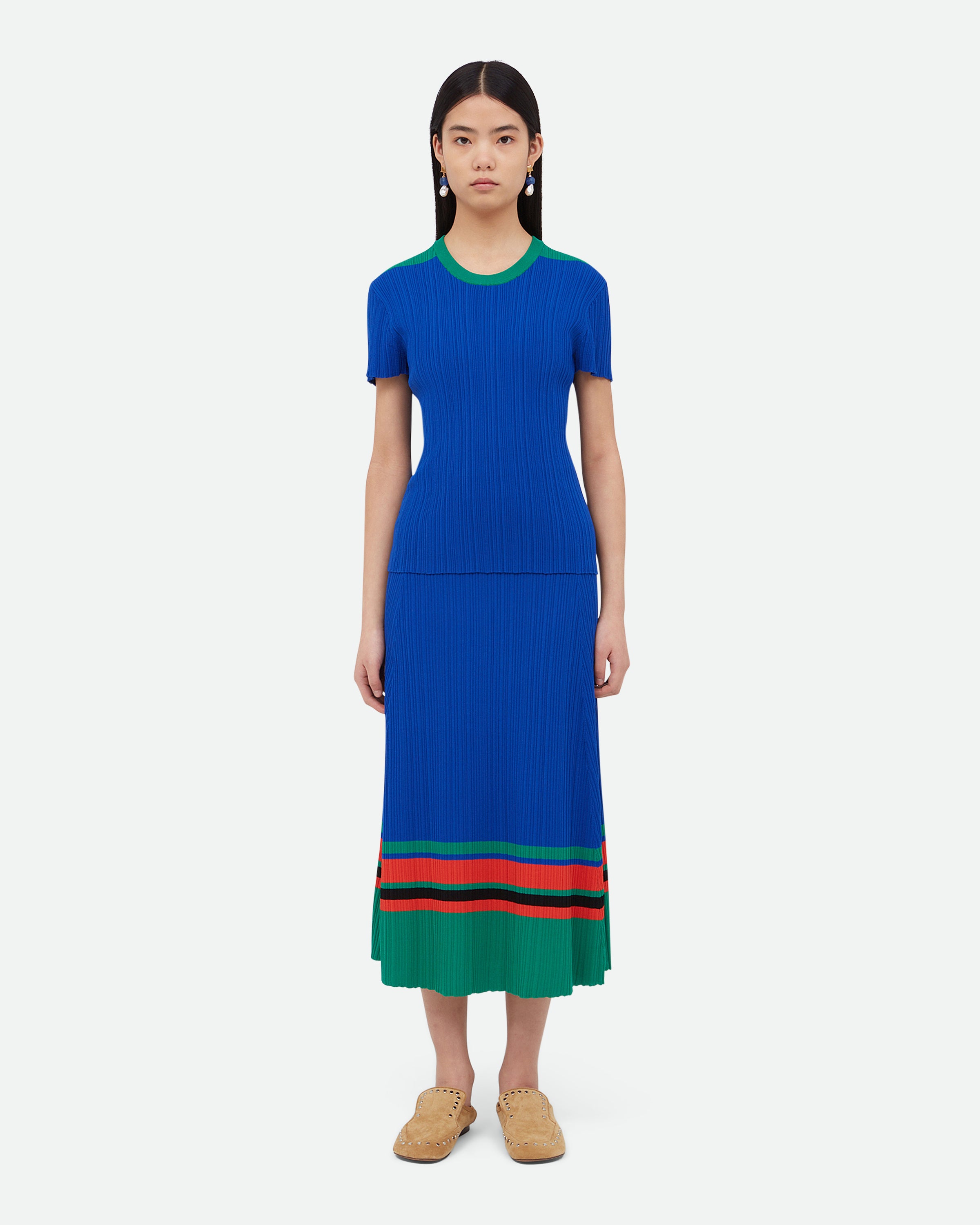 Tシャツ・カットソー WALES BONNER Women Tunic Tops WS23SH13VI035135 43004 BLUE MU Womenswear Tops – Wales Bonner