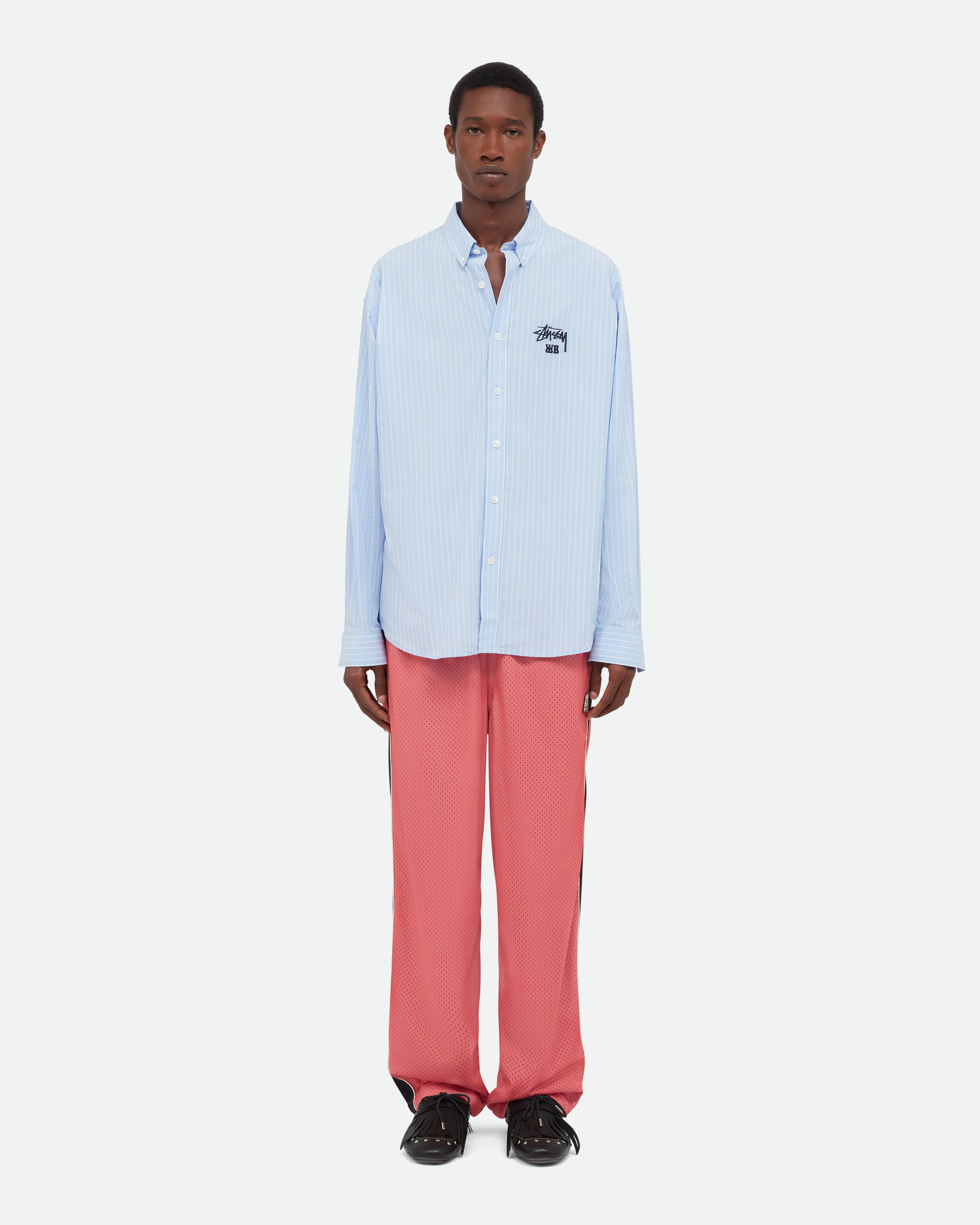 トップス WALES BONNER POPLIN SHIRT M Wales Bonner Poplin Shirt – Stripe | Tops & Shirts | Stüssy