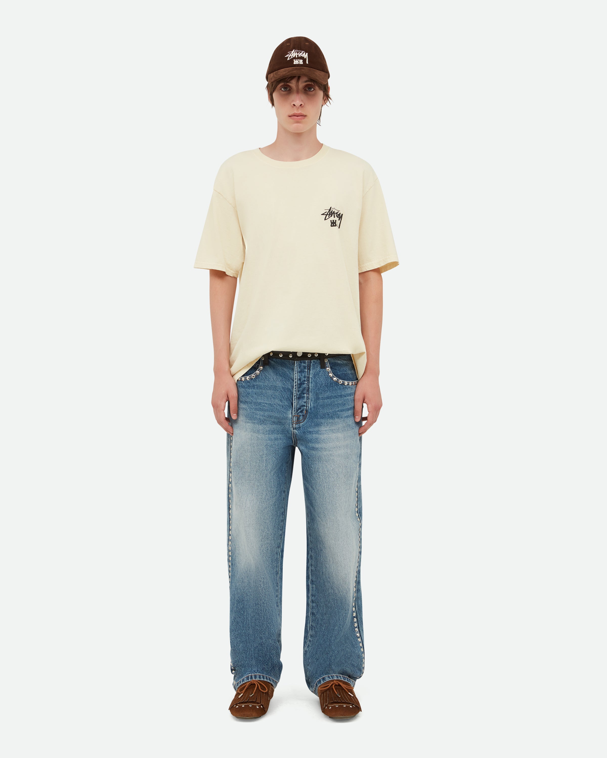トップス STUSSY WALES BONNER OCEAN SONG TEE L Stussy x Wales Bonner Ocean Song Tee Brown Men's - FW25 - US