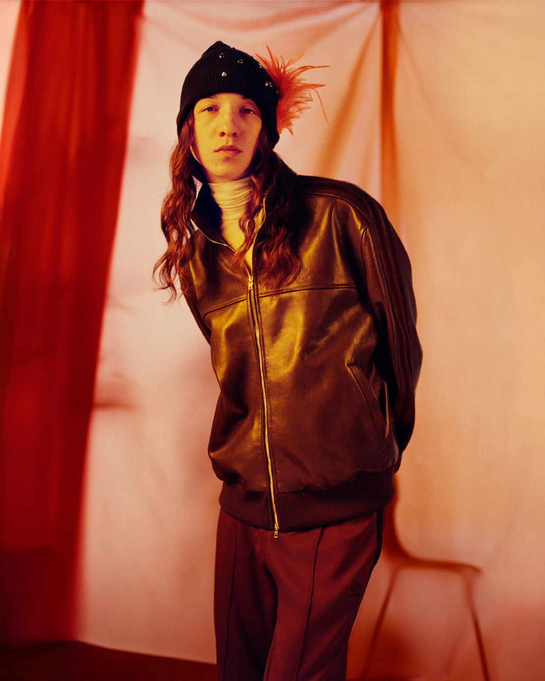 adidas Originals by Wales Bonner Leather Jacket